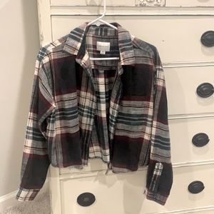 American Eagle Cropped Plaid